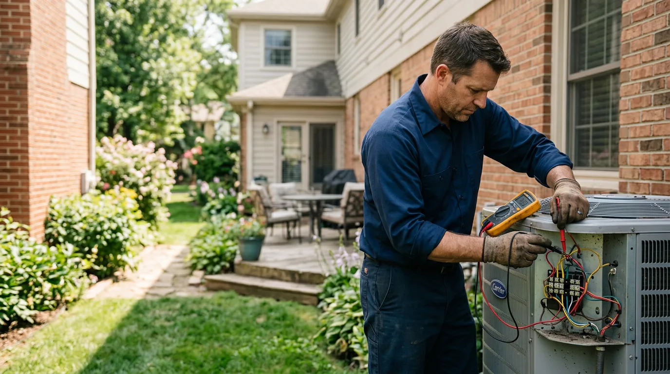 HVAC technician working near Columbus City, IA